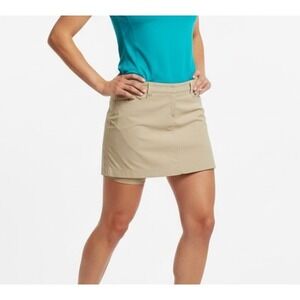 Eddie Bauer Women's Size 6 Tan Skort Skirt Shorts Performance pickleball tennis